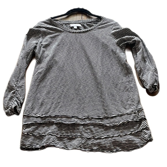 New Directions M striped top with tiered ruffles - Picture 1 of 6